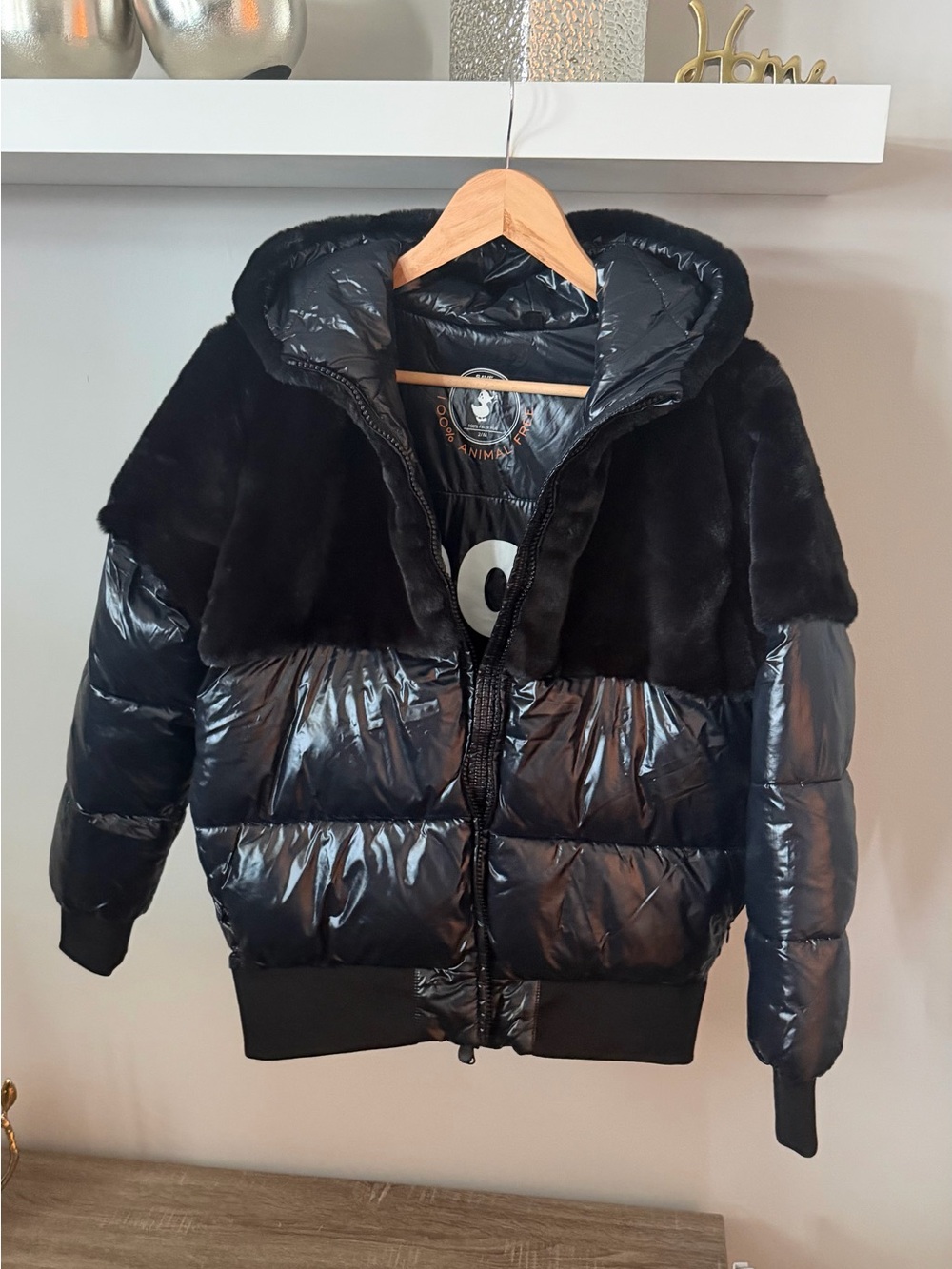 NEW Save The Duck Black Puffer Jacket, M
